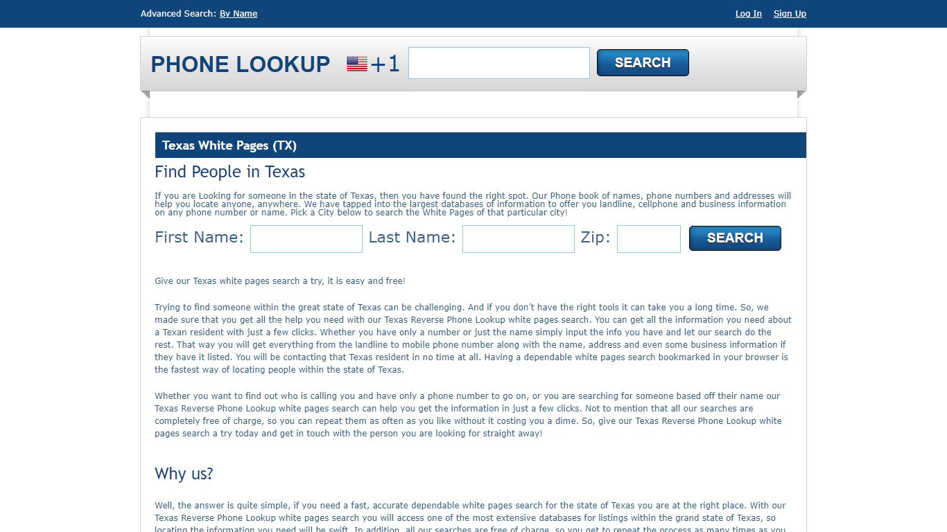 Texas White Pages - TX Phone Directory Lookup
